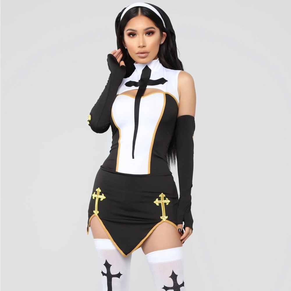 Fashion Nova Bad Habits Nun Costume